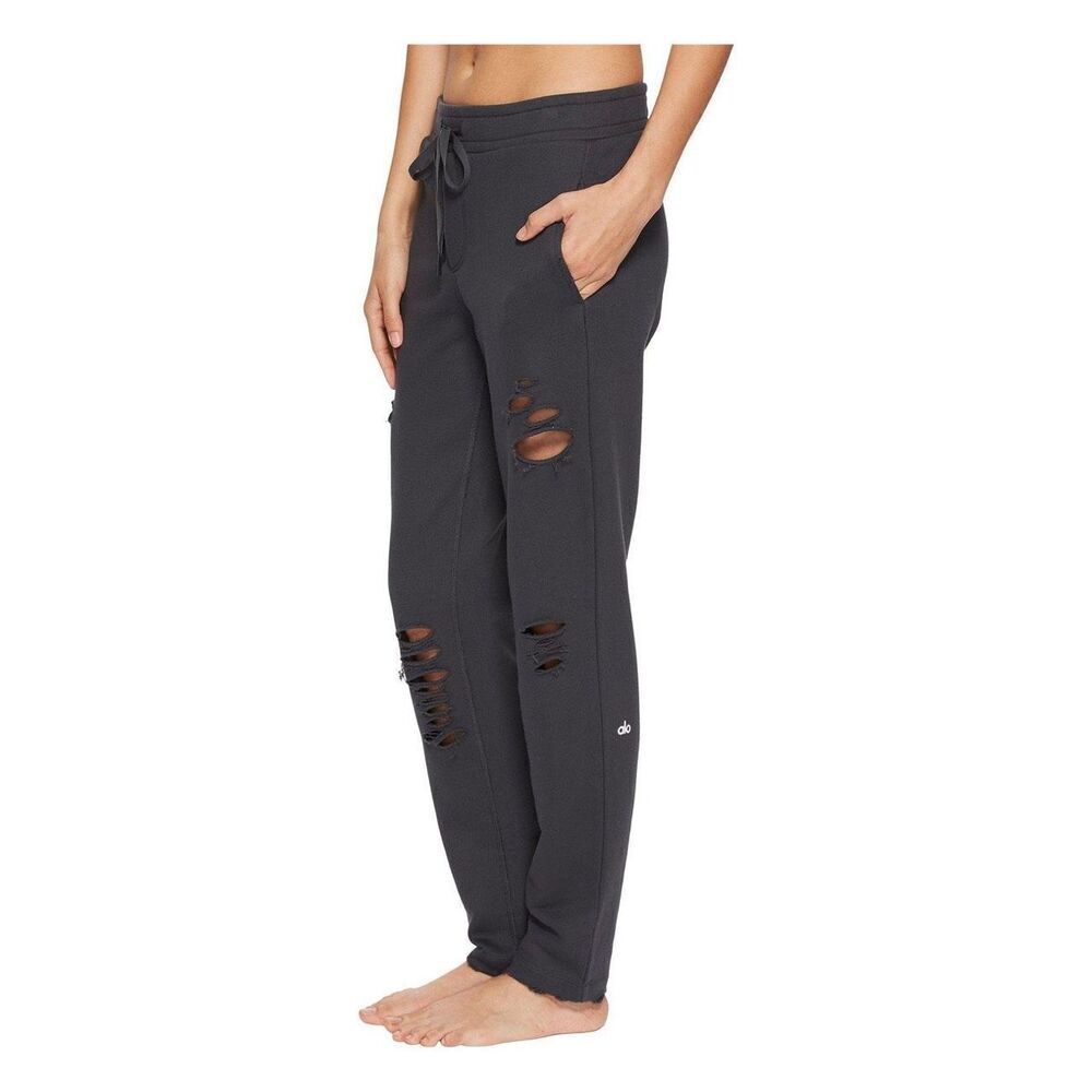 ✨Alo Yoga Distressed Grey Sz Small Sweatpants✨ - Picture 4 of 9